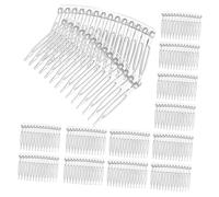 Veemoon 20pièces Peigne à Cheveux Transparent pour Femmes Accessoires Cheveux Mariage Peignes Plastique pour Coiffure Fine Fille