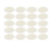 Veemoon 20pièces Roue Échantillons Ovale Blanche Plastique Échantillons par Roue Présentoir pour Vernis à Ongles et Faux Ongles