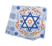Veemoon 20pièces Serviettes De Table Hanoucca Motif Jetables Pour Cocktails Déjeuner Dîner Thème Religieux Fête Juive Vaisselle Papier