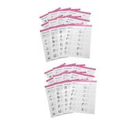 Veemoon 24 feuilles Manucure Training Cards Blanches pour Pratique Nail Art Débutants Modèles Dessin Peinture Économiques et Faciles