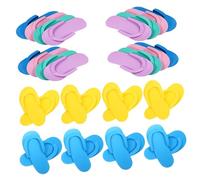 Veemoon 24 Paires Lot Tongs EVA Antidérapantes Pantoufles de Pédicure pour Hôtel Spa Plage et Maison Légères et Hygiéniques pour Invités