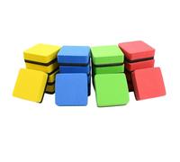 Veemoon 24 Pièces Effaceur Magnétique pour Tableau Blanc Petit Carré Feutre Doux Léger et Pratique pour École Bureau et Maison Couleurs Aléatoires Couleur Aléatoire