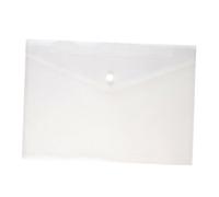 Veemoon 24 Pièces Pochette Porte Documents Blanche Transparente PP Étanche et Résistante Aux Déchirures Organiseur de Bureau avec Bouton Pression Sécurisé
