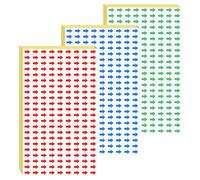 Veemoon 240 Pièces Autocollants Flèches Indicatrices en Papier Synthétique, Adhérence Forte et Couleurs Vives pour Dossiers de Bureau et Marquage de Maintenance