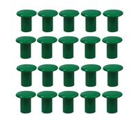 Veemoon 24pcs Embouts de Bâtons en Plastique Vert pour Supports de Plantes en Bambou, Protection Extérieure Contre L'humidité Les Fissures, Design Rond Élégant pour Cultures et Espaces