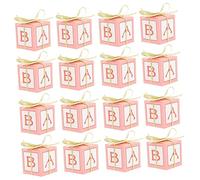 Veemoon 25 Ensembles boite de bonbons faveurs de de bébé boîtes de bonbons bébé fille boites à fiches shower decoration boîtes de faveur de fête Carton blanc