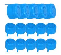 Veemoon 25 Pièces Couvercle à Vis Bleu pour Distributeur D'eau, Seau 18,9 | Plastique Insert Blanc, Ouverture 55mm, Installation Simple, Protection la Poussière Fuites
