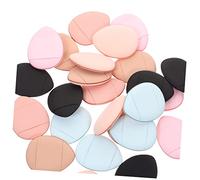 Veemoon 25 Pièces Houppette à Maquillage Doigts, Coussin Poudre Fixante et Anticerne, Tissu, Usage Sec ou Humide