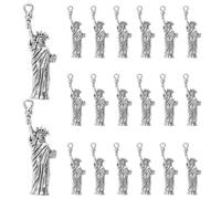 Veemoon 25 Pièces Pendentif Vintage Statue Liberté en Alliage de Zinc | Création de Bijoux Diy, Breloque Rétro, Finition Résistante au Ternissement, Style Souvenir