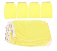 Veemoon 25 Pièces Protège-mains De Bain à Usage Unique Exfoliants Pour Corps Lot De Couleur Jaune Nettoyage En Profondeur