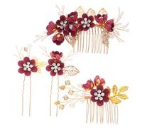 Veemoon 2ensembles Peigne Élégant Pour Mariée Avec Accessoire De Cheveux Chic Pour Mariage