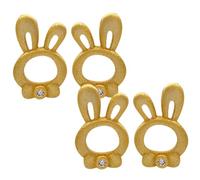 Veemoon 2paires Boucles Oreilles Lapin Doré Avec Design Adorable Et Élégant Parfaites Pour De Boucles Pendantes