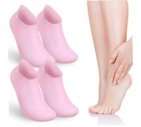 Veemoon 2paires Chaussettes Hydratantes Silicone Pour Femmes Lot Pour Spa Soin Des Secs Et Crevassés Réutilisables Et Confortables