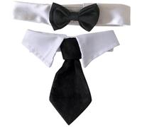 Veemoon 2pcs Colliers à Nœud Chic en Polyester pour Chiens et Chats, Confortables et Respirants, pour Photos et Fêtes de Noël