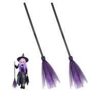 Veemoon 2pcs Halloween Balai De Sorcière Wicked Sorcière Costume Accessoires Décorations De Balai pour Halloween Costumes Partie