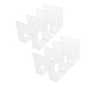 Veemoon 2pièces Acrylique Butée De Organiseur De Dossiers Acrylique Décoratifs pour Étagères Butée pour Étagères Serre Bureau Organisateur