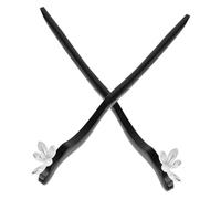 Veemoon 2pièces Baguettes à Cheveux Rétro En Bois Ébène Lot De Baguettes à Cheveux Antiques Chinoises Vintage Pour Femmes Et Filles