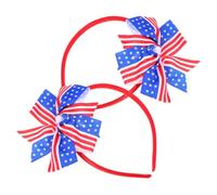 Veemoon 2pièces Bandeau Pour Cheveux Avec Nœud Et Drapeau Américain Thème Fête De Indépendance Tissu Pour Garçon Fille Accessoire Pour Événements