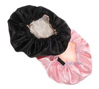 Veemoon 2pièces Bonnet De Douche Satin Lot De Bonnets Ronds Ajustables Turban De Nuit Confortable Et Pratique Pour Coiffure Et Sommeil