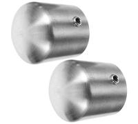 Veemoon 2pièces Bouchons de Rampe Inox Embouts Main Courante Escalier Acier Inoxydable Cache Finition Modern pour Garde-corps Extérieur et Intérieur Faciles à Installer Adaptés à Divers