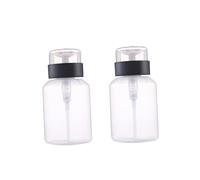 Veemoon 2Pièces Bouteilles à Pompe pour Dissolvant et Liquide Cosmétique Bouteilles de Stockage Étanches et Pratiques pour Voyage et Usage
