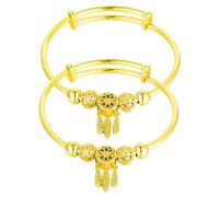 Veemoon 2pièces Bracelets Attrape-rêves Métal Pour Femme Lot De Breloques Pour Poignets Bijoux De Mode Décoration