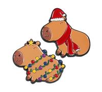 Veemoon 2pièces Broches Animaux Émail Métallique De Pins Cartoon Adorables Pour Sac à Dos Accessoires De Mode Pour Femmes Et