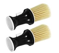 Veemoon 2pièces Brosse à Nuque Fibres avec Tête Amovible et Applicateur de Poudre pour Coupe et Nettoyage des Cheveux pour Massage du Chevelu