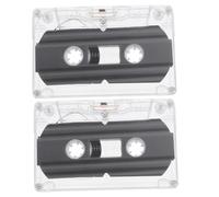 Veemoon 2pièces Cassettes Audio pour Enregistrement DIY avec Boîtier Transparent Cassettes Standard pour Musique Et Messages Vocaux