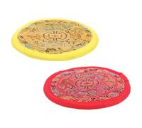 Veemoon 2pièces Coussins pour Bols Chantants Bouddhistes Coussinets Décoratifs Fait Main Lot Pratique pour Instruments Rituels
