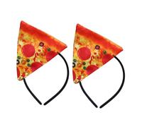 Veemoon 2pièces Décorations Pizza Lot De Coiffes Amusantes Forme De Tranche De Pizza Pour Garçon Fille Et Adultes Bandeau Pour Cheveux De Fête Thème Italien