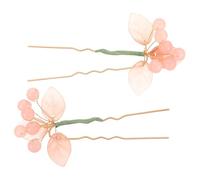 Veemoon 2pièces Épingles à Cheveux Forme de U Style Chinois Ancien Accessoires pour Coiffures Hanfu pour Femmes Décoration Fleurs Ornements pour Cheveux