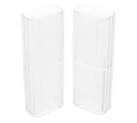 Veemoon 2pièces Étui de Rangement Transparent pour Cure- Portable à Cheveux Compact et Anti-poussière pour Voyages et Organisation