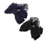 Veemoon 2pièces Filet à Chignon pour Femme Chignon de Danse Classique avec Nœud Filet à Cheveux Barrette pour Danseuses Infirmières et Professionnels