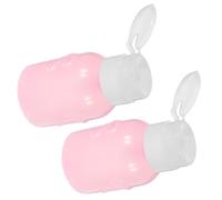 Veemoon 2pièces Flacons De Dissolvant à Pompe Vides Rechargeables Lot De Étanches Pour Vernis à Ongles