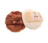 Veemoon 2pièces Houppette à Poudre Pour Femmes Peluche Douce Applicateur De Maquillage Pour Poudre Et Maquillage Du Corps Lot