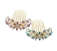 Veemoon 2pièces Lot De Peignes à Cheveux De Mariée Coiffure Latérale Scintillante Pour Mariage Accessoires De Cheveux Pour Femmes