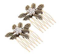 Veemoon 2pièces Peignes à Cheveux Décoratifs Forme De Style Vintage Accessoires Pour Coiffure De Mariage Lot Pour Femmes Et Filles