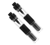 Veemoon 2pièces Pinceaux de Maquillage Rétractables Rechargeables pour Poudre et Fond de Teint avec Flacon pour Blush et Highlighter Pinceau de Voyage Réutilisable