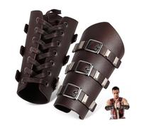 Veemoon 2pièces Protège-bras Médiéval Et Brassards Style Viking Lot De Accessoires De Costume Vintage Pour Homme Avec Liens Corde Réglables Pour Cosplay Et Historiques