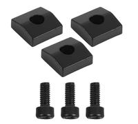Veemoon 3 Ensembles Écrou de Blocage avec Vis Hexagonales pour Guitare Électrique, Sillet de Blocage, Fer et Alliage de Zinc Noir Maintien Stable pour Chevalet Tremolo Musiciens