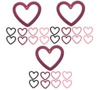 Veemoon 3 Ensembles Pendentif D'amour Charme De Coeur D'or Collier Cœur En Forme De Bricolage Émail Matériau Afflux Breloques Coeur Pour La Fabrication De Bijoux Résine 8 Pièces * 3
