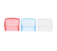 Veemoon 3 Ensembles Tampon à Ongles Pochoirs Manucure Bleu Rose Transparent Outils Diy pour Art des Ongles pour et Débutants