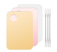 Veemoon 3 Palettes de Maquillage Indispensables 6 Pièces Assortiment Petites Palettes Acrylique Rose Or Argenté avec Spatules Mélange Fond de Teint Femme Usage Professionnel Beauté