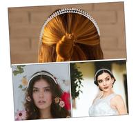 Veemoon 3 Pièces Bandeau Double Couche Princesse Accessoire Coiffure Mariage Élégant Diadème Brillant pour Fêtes et Occasions Spéciales