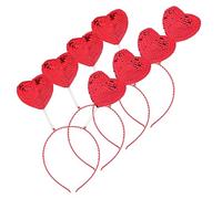 Veemoon 3 Pièces Bandeaux Pailletés Forme de Cœur pour Fête Accessoires de Saint Valentin Tête et Attrayante