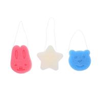 Veemoon 3 Pièces Bath Sponge For Newborns Soft Cartoon Loofah Sponges With Bear Bunny Star For Gentle Exfoliating And Sensitive Skin Care