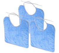 Veemoon 3 pièces Bavoir Adulte Lavable Lot de Bavoirs pour Seniors Étanche et Pratique pour Repas Design Ajustable et Portable pour Éviter Taches de Nourriture