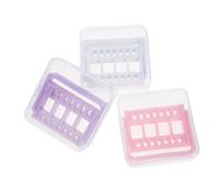 Veemoon 3 Pièces Boîte de Rangement pour Embouts de Ponçage Ongles Compacte et Légère Organiseurs Pratiques pour Accessoires de Manucure Coffret Transparent Multi-usage Assorties Blanc
