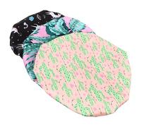 Veemoon 3 Pièces Bonnet Satin Imperméable pour Femme, Bonnet de Bain Élégant et Facile à Utiliser, pour Se Baigner et Laver le Visage